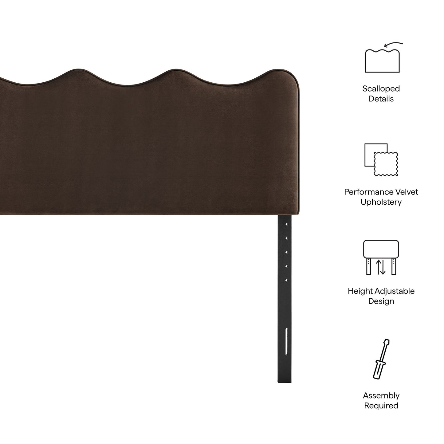 Athena Stain-Resistant Performance Velvet Queen Size Headboard by Modway