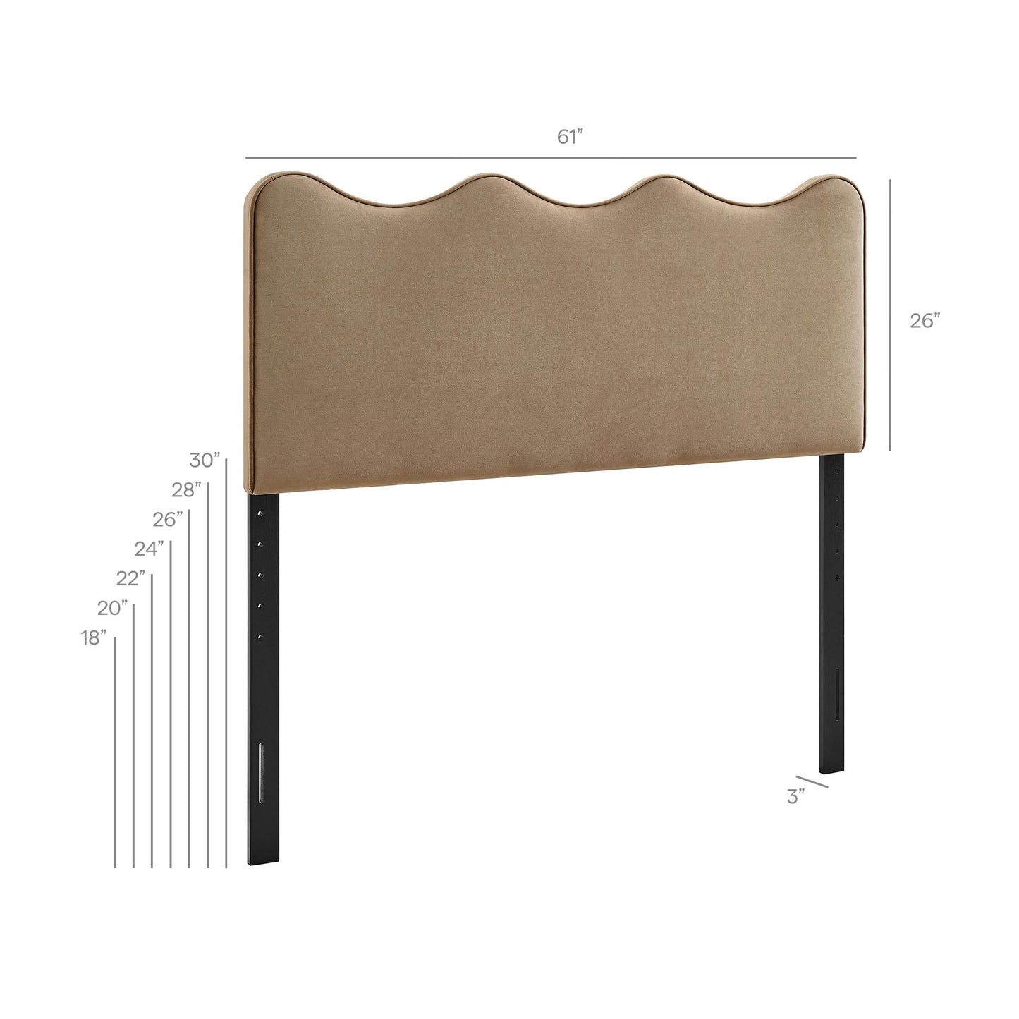 Athena Stain-Resistant Performance Velvet Queen Size Headboard by Modway