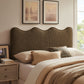 Athena Striped Fabric Upholstered King Size Headboard by Modway
