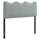 Athena Striped Fabric Upholstered King Size Headboard by Modway