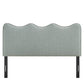 Athena Striped Fabric Upholstered King Size Headboard by Modway