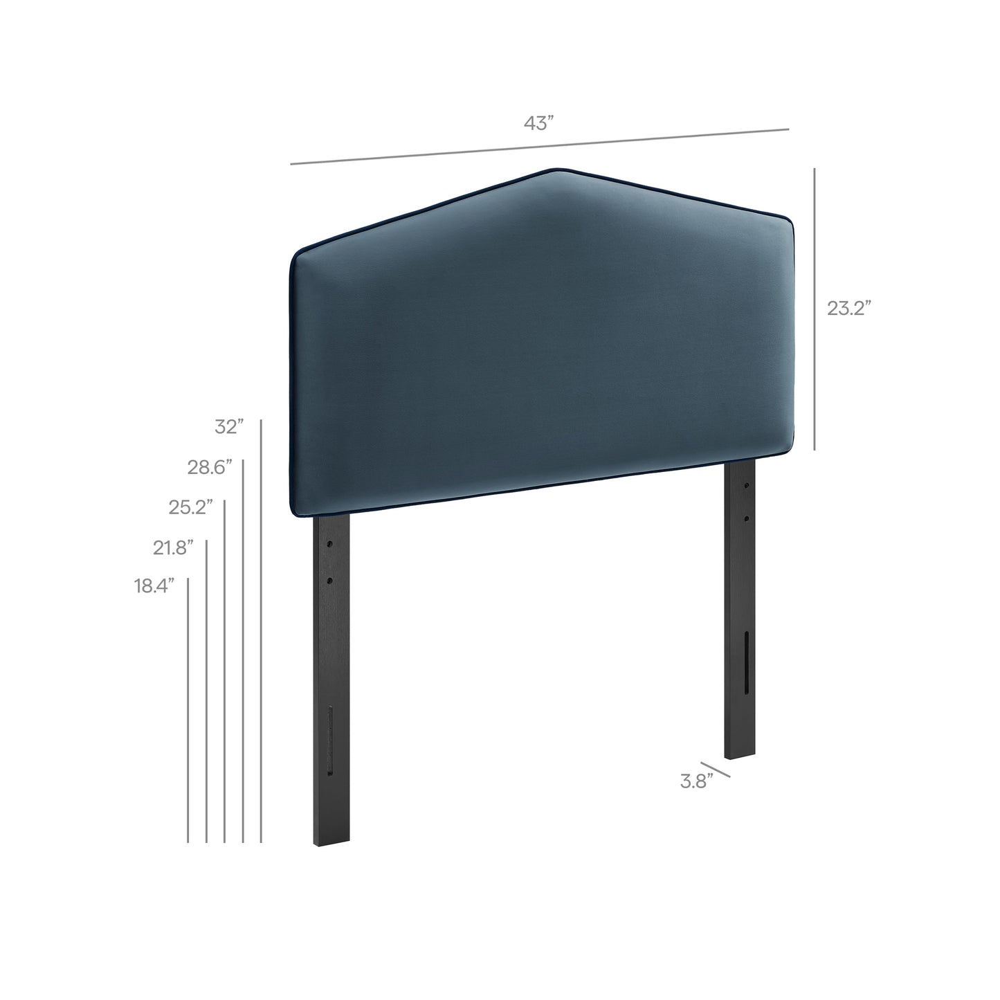 Cosette Performance Velvet Twin Size Headboard by Modway