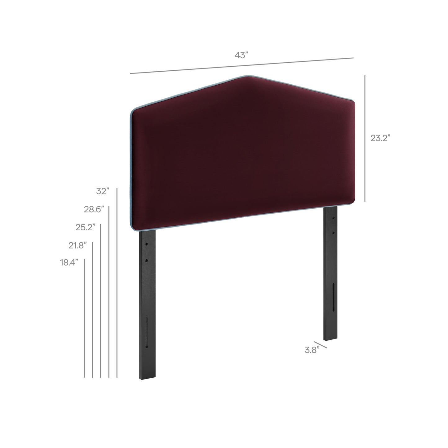 Cosette Performance Velvet Twin Size Headboard by Modway