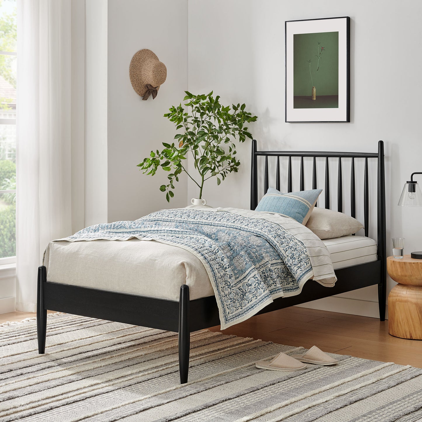 Zane Twin Size Spindle Bed Frame by Modway