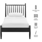 Zane Twin Size Spindle Bed Frame by Modway