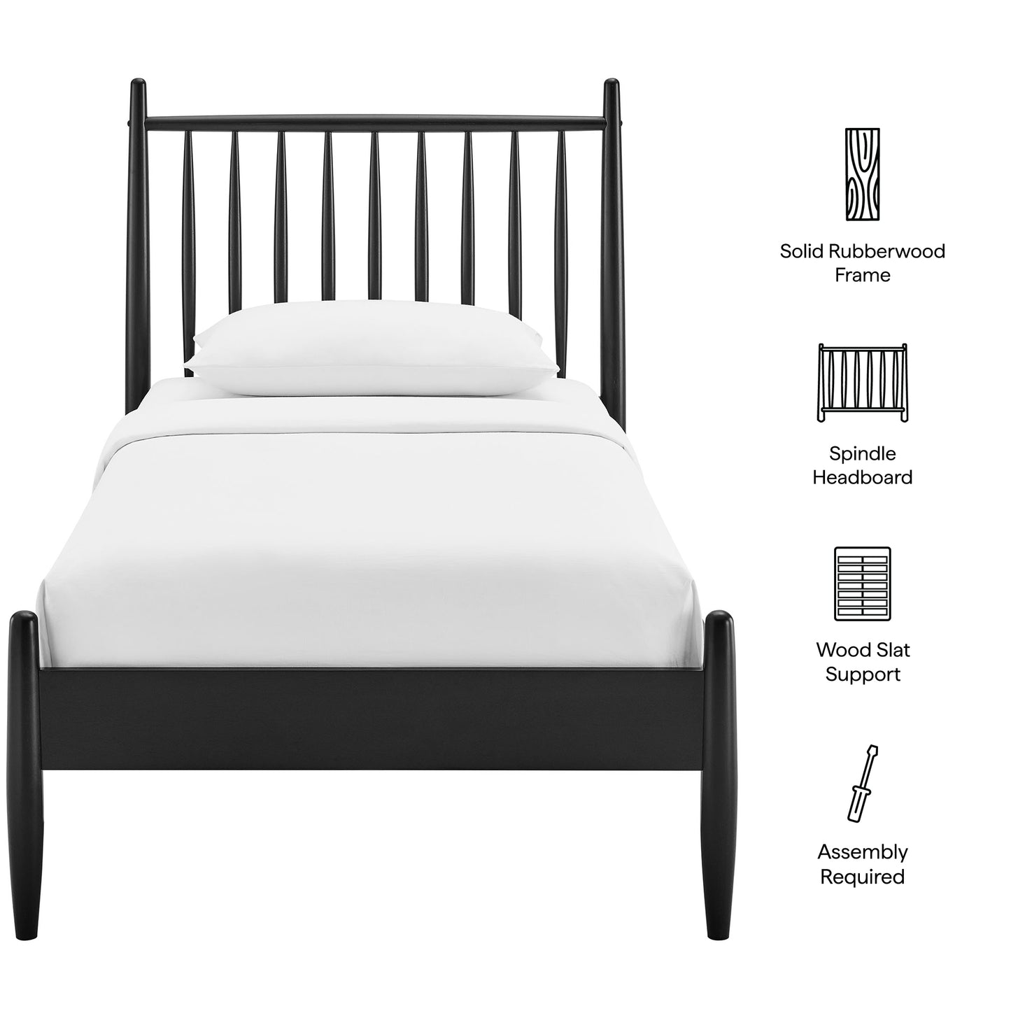 Zane Twin Size Spindle Bed Frame by Modway
