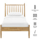 Zane Twin Size Spindle Bed Frame by Modway