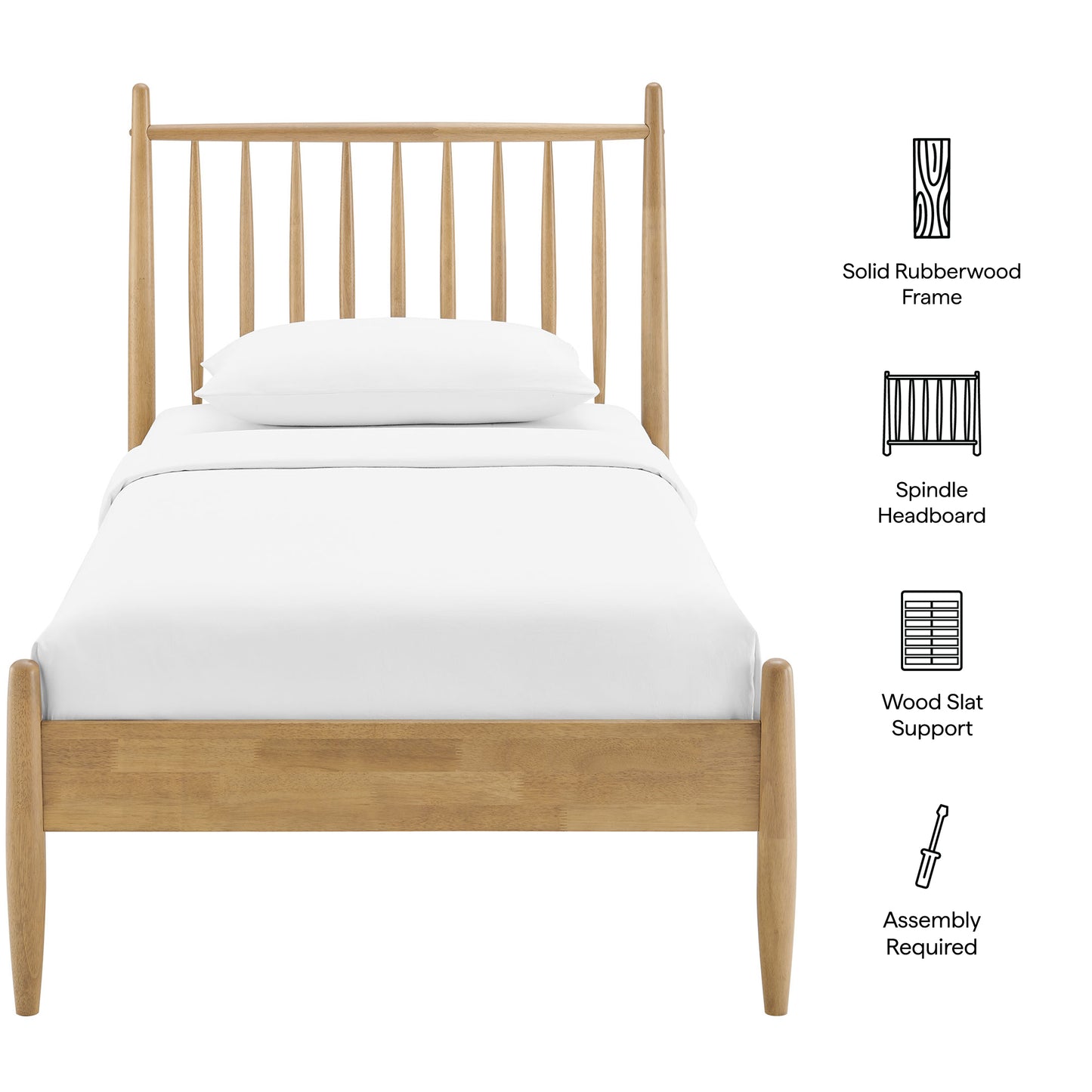 Zane Twin Size Spindle Bed Frame by Modway