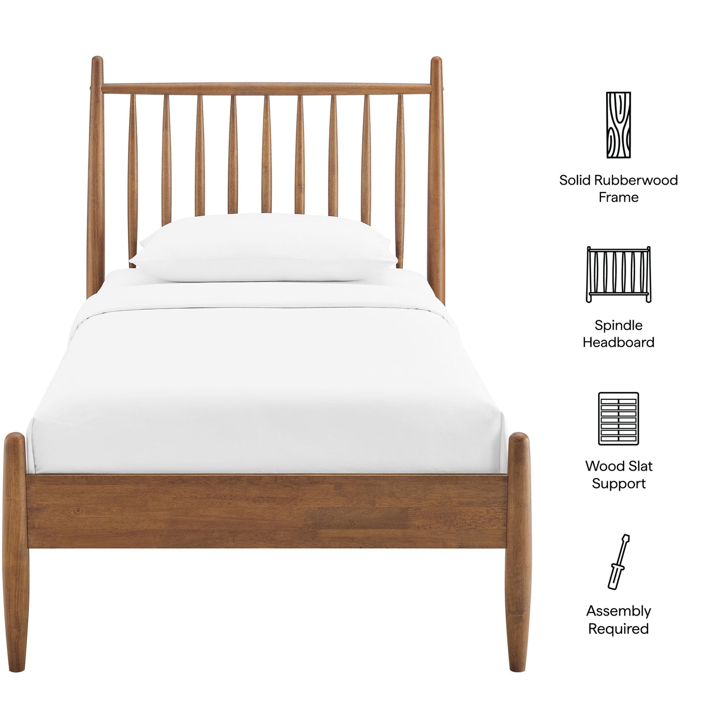 Zane Twin Size Spindle Bed Frame by Modway