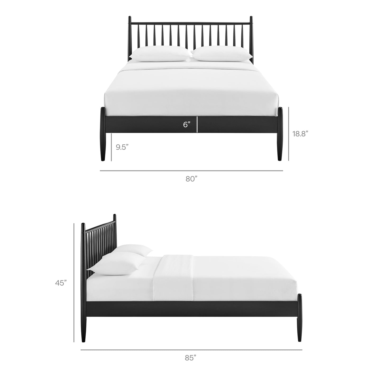 Zane King Size Spindle Bed by Modway