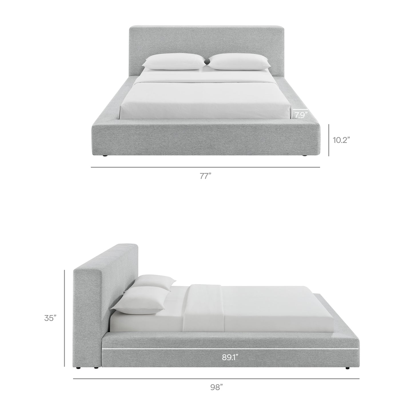 Luma Chenille Upholstered Queen Platform Bed Frame by Modway