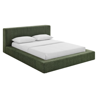 Luma Chenille Upholstered Queen Platform Bed Frame by Modway