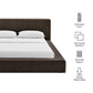 Luma Chenille Upholstered Queen Platform Bed Frame by Modway