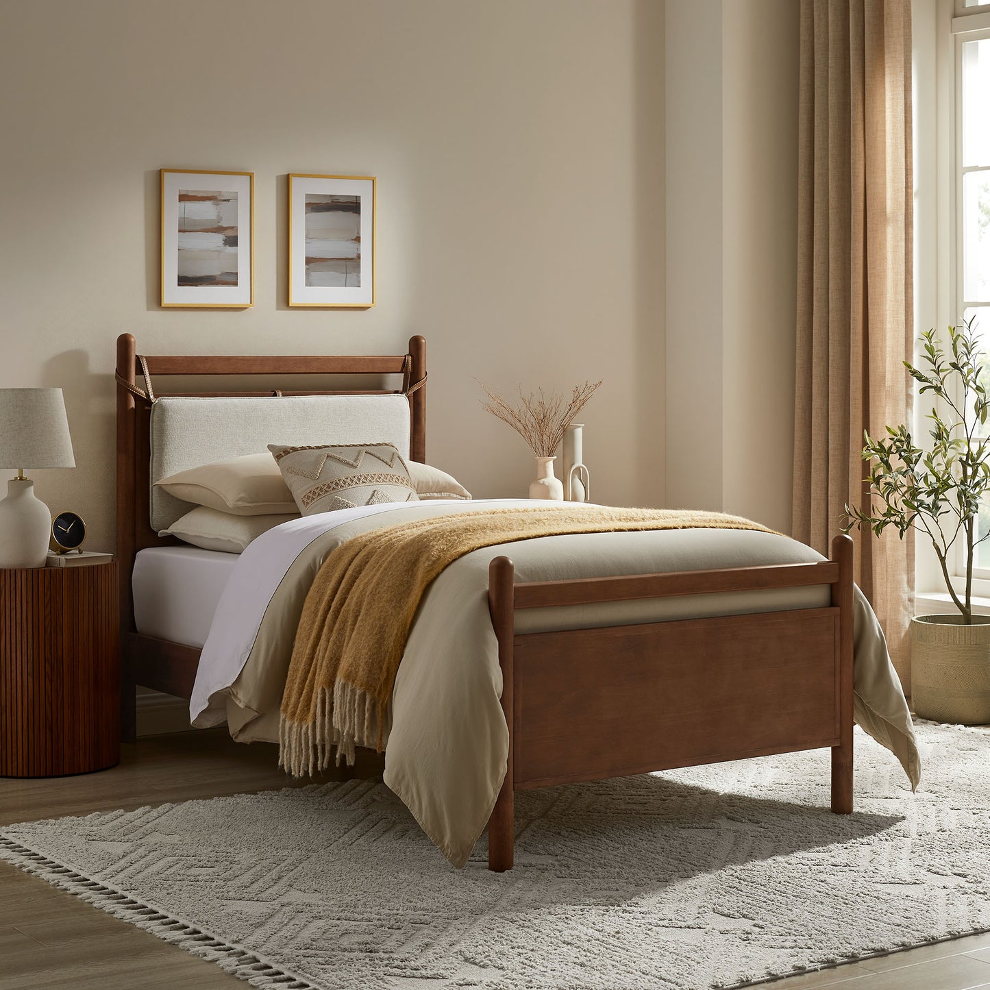 Leni Twin Size Wood Platform Bed Frame by Modway