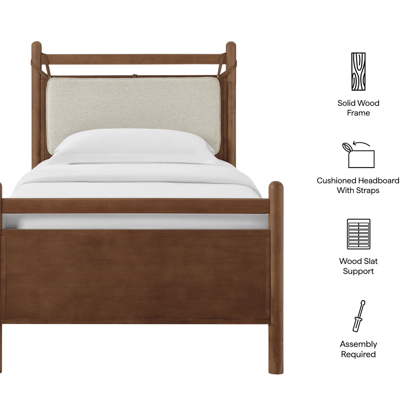 Leni Twin Size Wood Platform Bed Frame by Modway