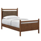 Leni Twin Size Vegan Leather and Wood Platform Bed Frame by Modway