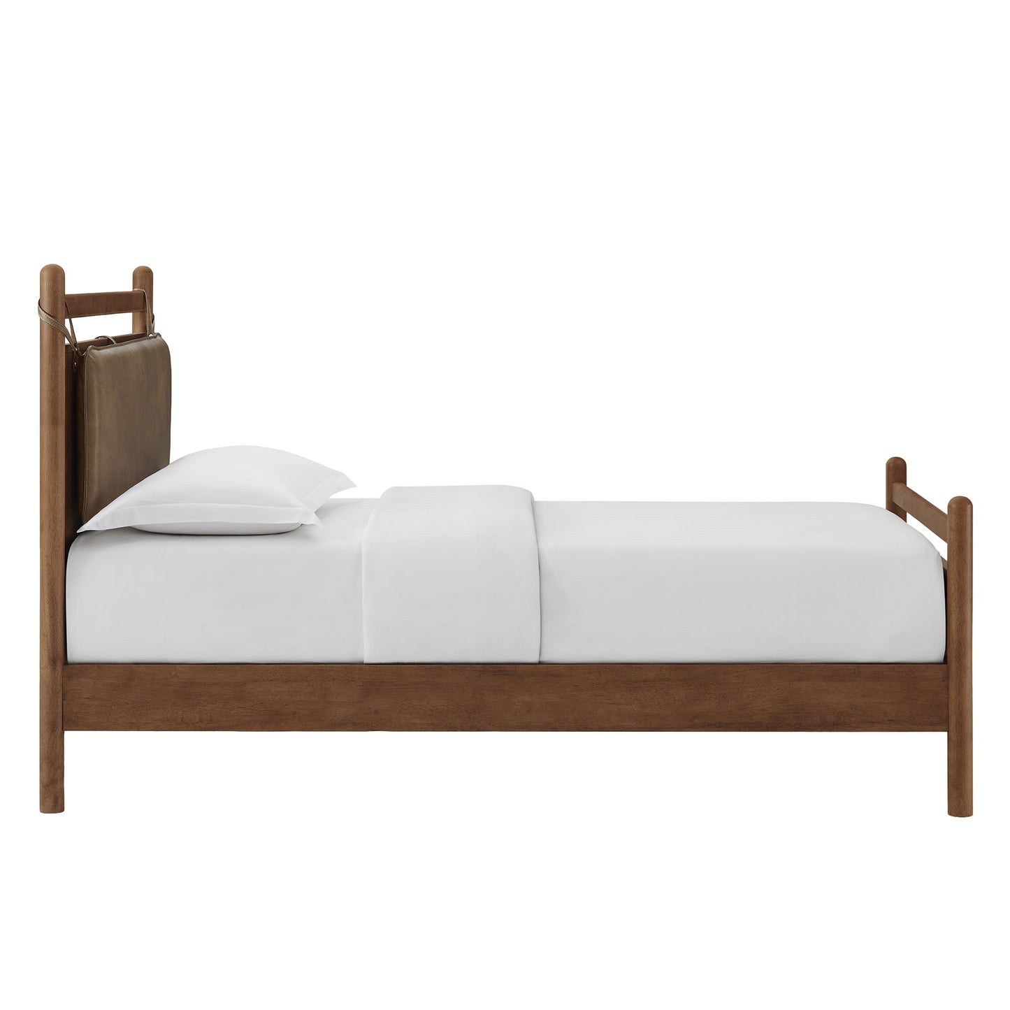 Leni Twin Size Vegan Leather and Wood Platform Bed Frame by Modway