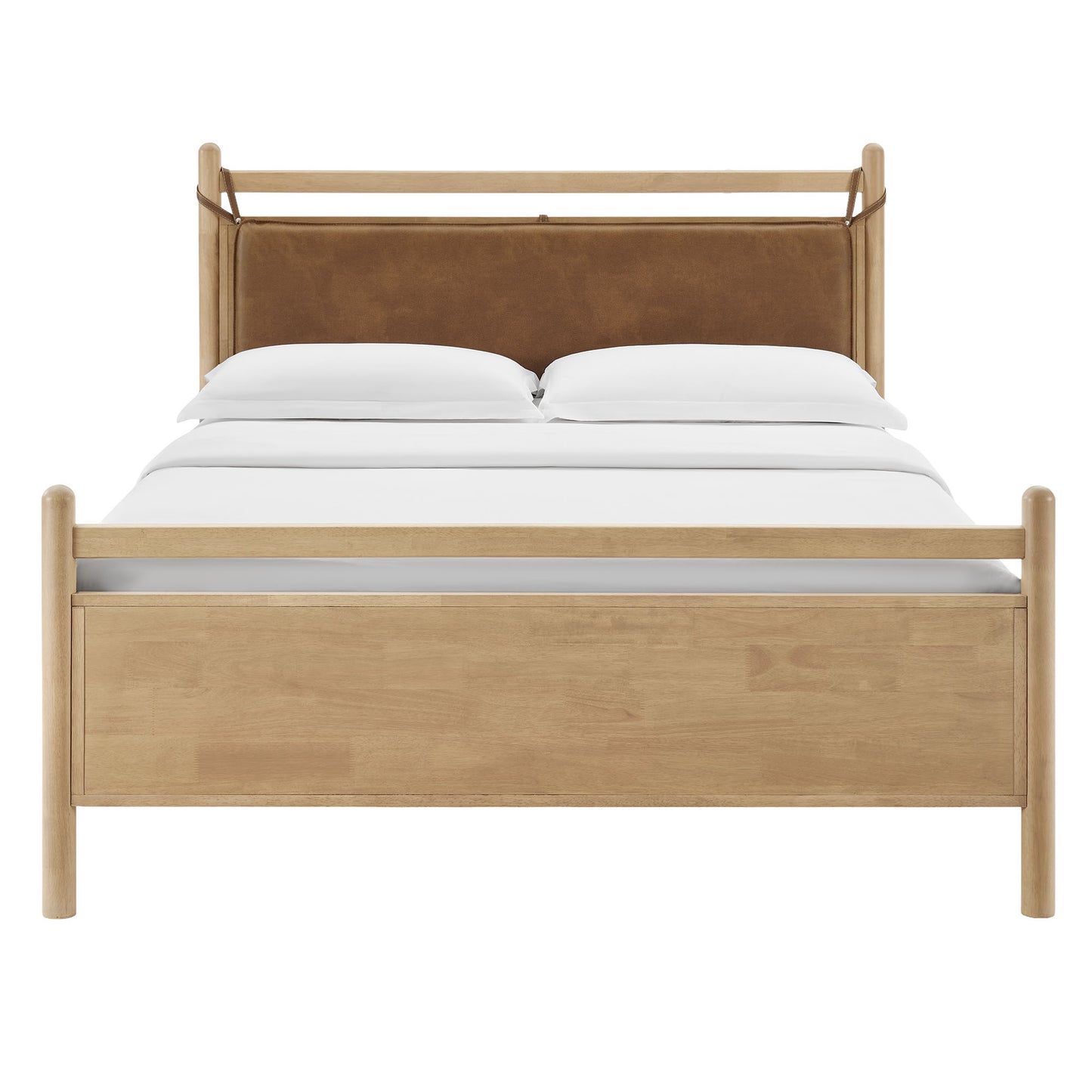 Leni Queen Size Vegan Leather and Wood Platform Bed Frame by Modway