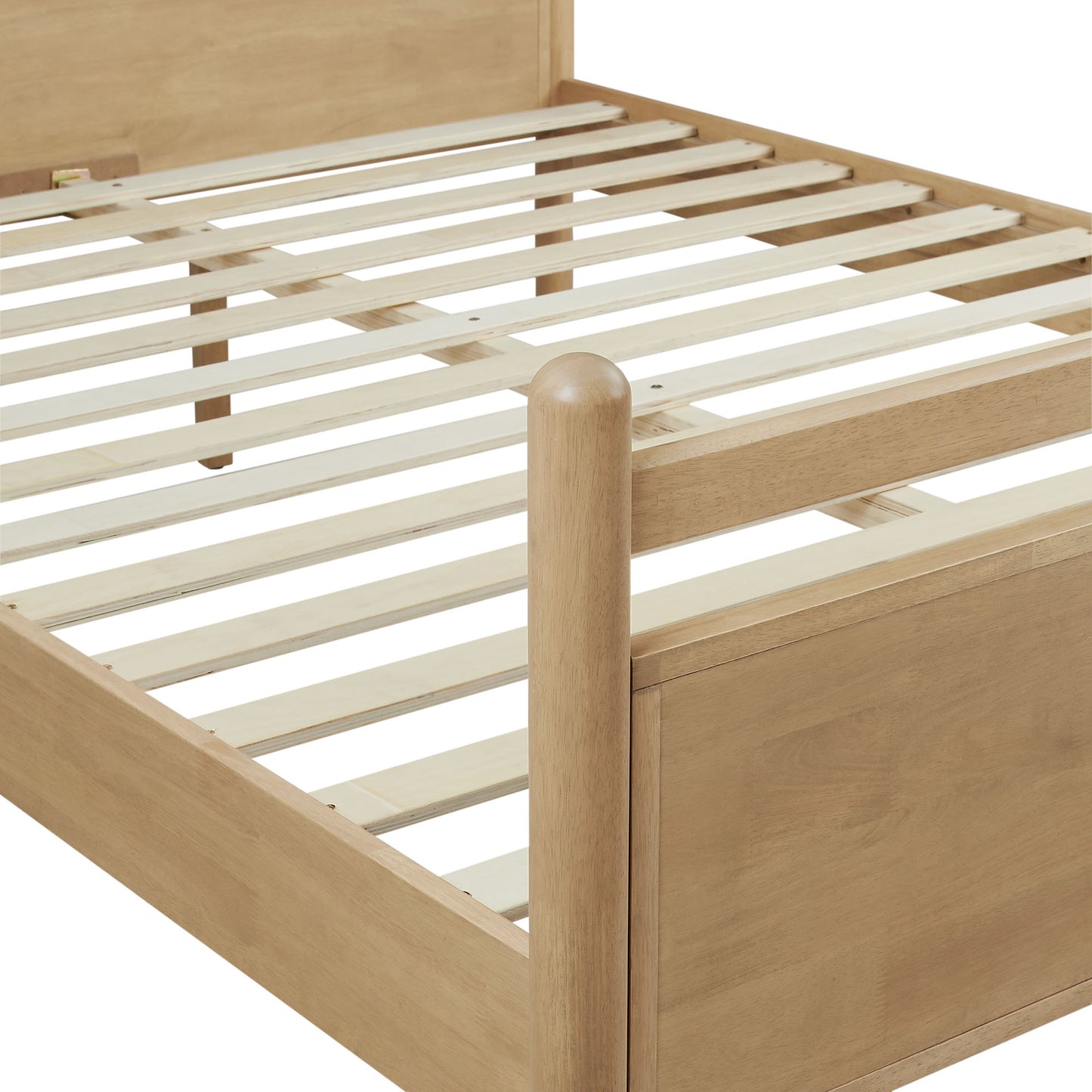 Leni King Size Vegan Leather and Wood Platform Bed Frame by Modway