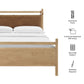 Leni King Size Vegan Leather and Wood Platform Bed Frame by Modway