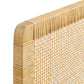 Sandy Wall Mounted Wood and Rattan Full Size Headboard by Modway