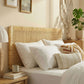 Sandy Wall Mounted Wood and Rattan Full Size Headboard by Modway