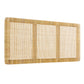 Sandy Wall Mounted Wood and Rattan Queen Size Headboard by Modway