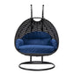 LeisureMod Mendoza Charcoal Wicker Hanging 2 person Egg Swing Chair | Outdoor Porch Swings | Modishstore - 38