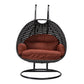 LeisureMod Mendoza Charcoal Wicker Hanging 2 person Egg Swing Chair | Outdoor Porch Swings | Modishstore - 77