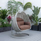 LeisureMod Mendoza Light Grey Wicker Hanging 2 person Egg Swing Chair | Outdoor Porch Swings | Modishstore - 31
