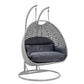 LeisureMod Mendoza Light Grey Wicker Hanging 2 person Egg Swing Chair | Outdoor Porch Swings | Modishstore - 43