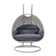 LeisureMod Mendoza Light Grey Wicker Hanging 2 person Egg Swing Chair | Outdoor Porch Swings | Modishstore - 41