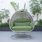 LeisureMod Mendoza Light Grey Wicker Hanging 2 person Egg Swing Chair | Outdoor Porch Swings | Modishstore - 51