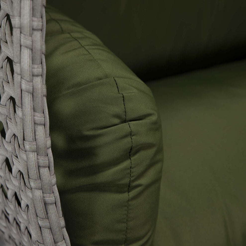 LeisureMod Mendoza Light Grey Wicker Hanging 2 person Egg Swing Chair | Outdoor Porch Swings | Modishstore - 57