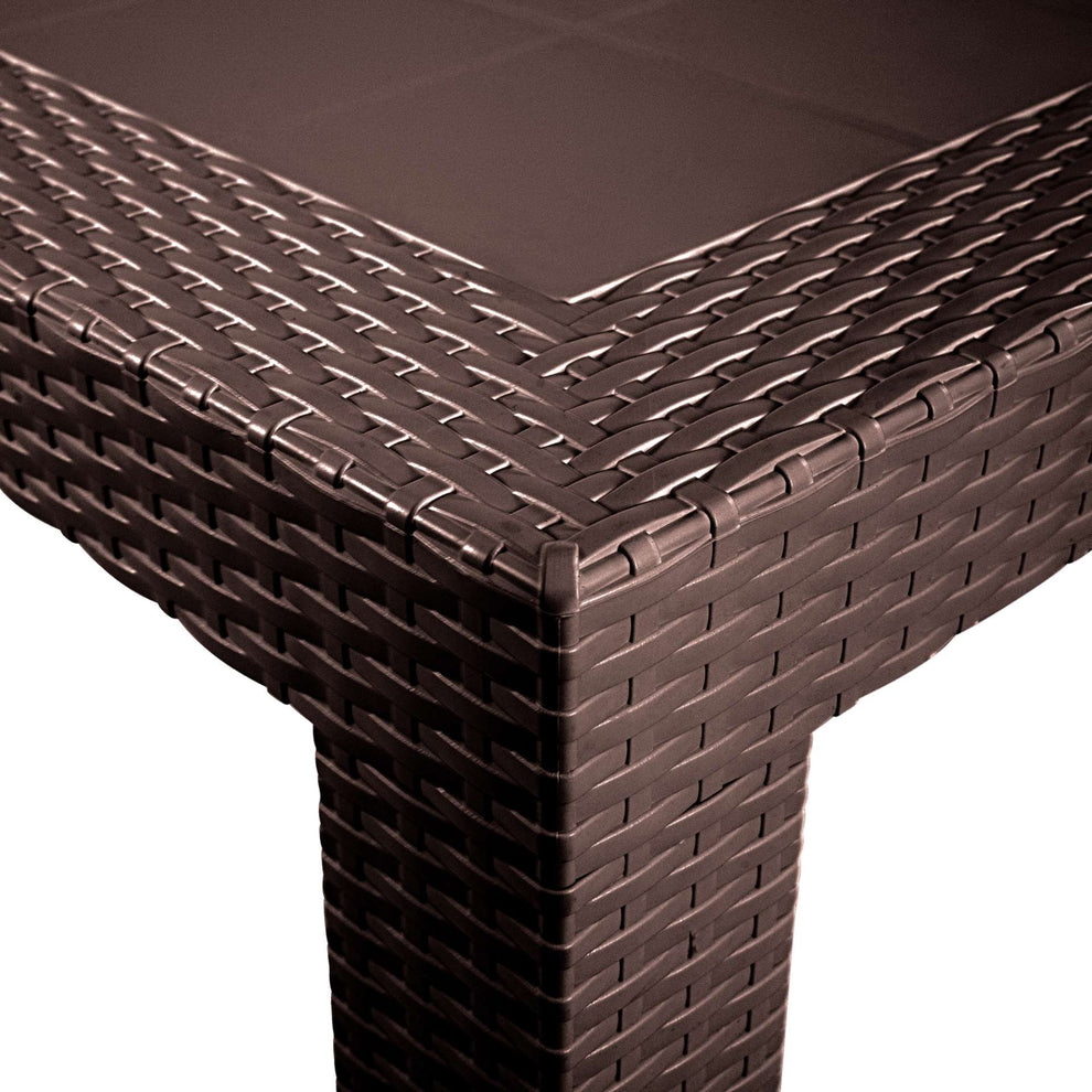 LeisureMod Mace Weave Design Outdoor Dining Table - MT31BL | Dining Tables | Modishstore - 11