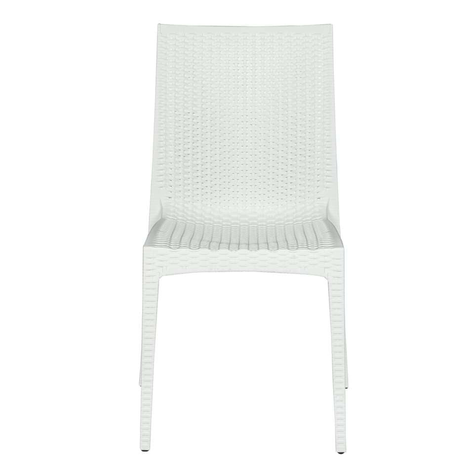 LeisureMod Mace 3-Piece Outdoor Dining Set with Plastic Square Table and 2 Stackable Chairs with Weave Design | Outdoor Dining Sets | Modishstore - 30