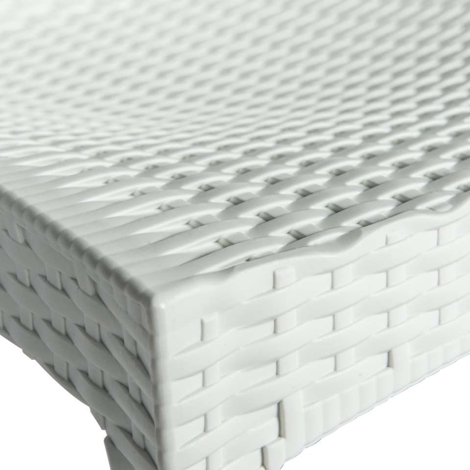 LeisureMod Mace 3-Piece Outdoor Dining Set with Plastic Square Table and 2 Stackable Chairs with Weave Design | Outdoor Dining Sets | Modishstore - 28