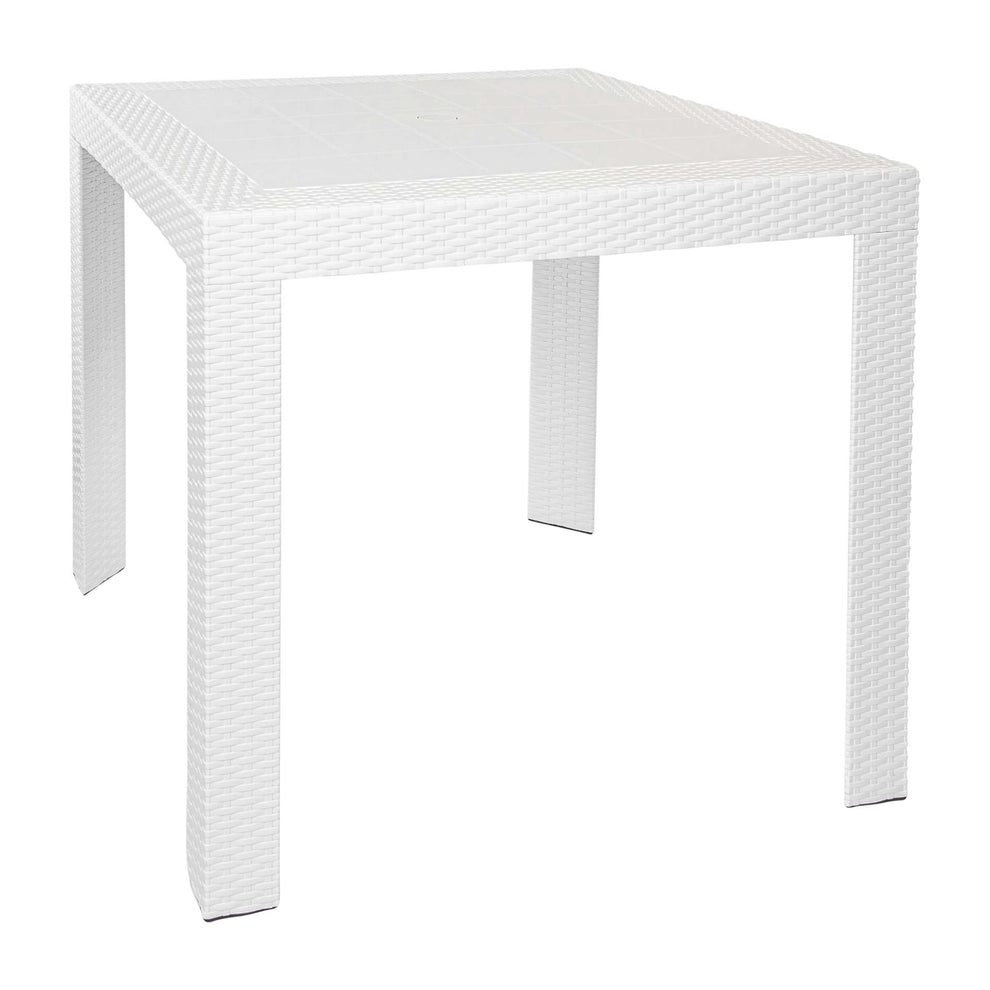 LeisureMod Mace 3-Piece Outdoor Dining Set with Plastic Square Table and 2 Stackable Chairs with Weave Design | Outdoor Dining Sets | Modishstore - 37