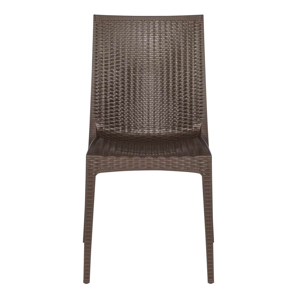 LeisureMod Mace 3-Piece Outdoor Dining Set with Plastic Square Table and 2 Stackable Chairs with Weave Design | Outdoor Dining Sets | Modishstore - 39