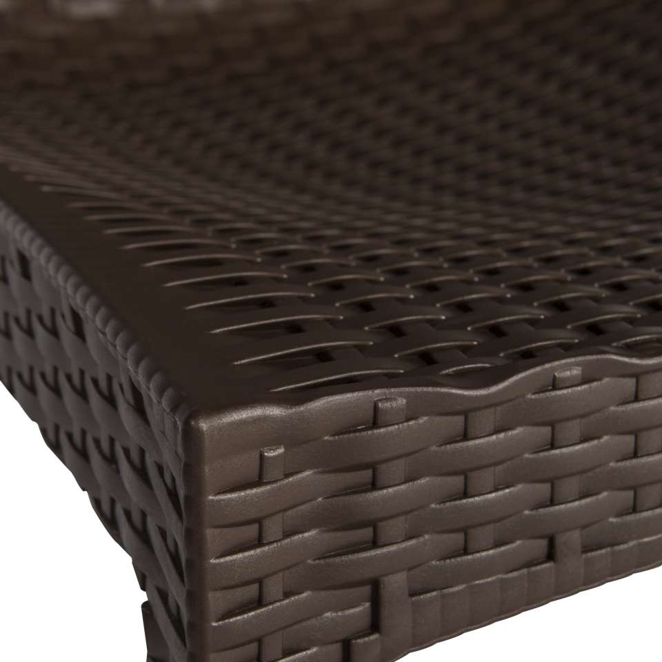 LeisureMod Mace 3-Piece Outdoor Dining Set with Plastic Square Table and 2 Stackable Chairs with Weave Design | Outdoor Dining Sets | Modishstore - 43