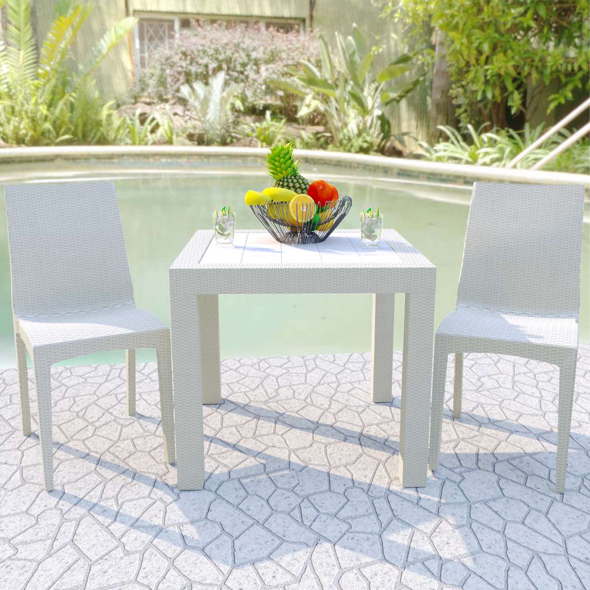 LeisureMod Mace Weave Design Outdoor Dining Table - MT31BL | Dining Tables | Modishstore - 13