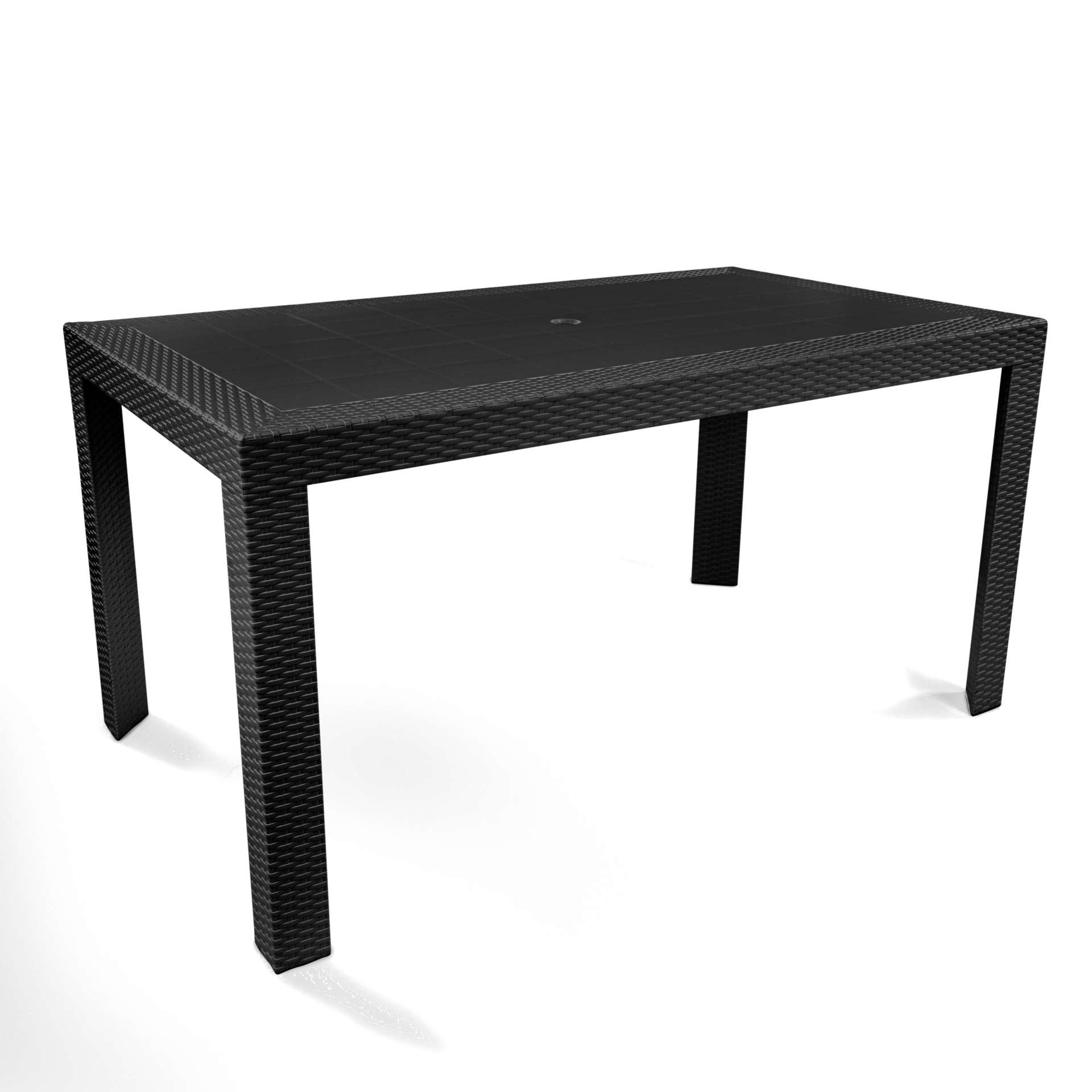 LeisureMod Mace Weave Design Outdoor Dining Table - MT55BL | Dining Tables | Modishstore - 5