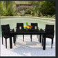 LeisureMod Mace Weave Design Outdoor Dining Table - MT55BL | Dining Tables | Modishstore