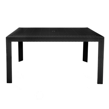 LeisureMod Mace Weave Design Outdoor Dining Table - MT55BL | Dining Tables | Modishstore - 2