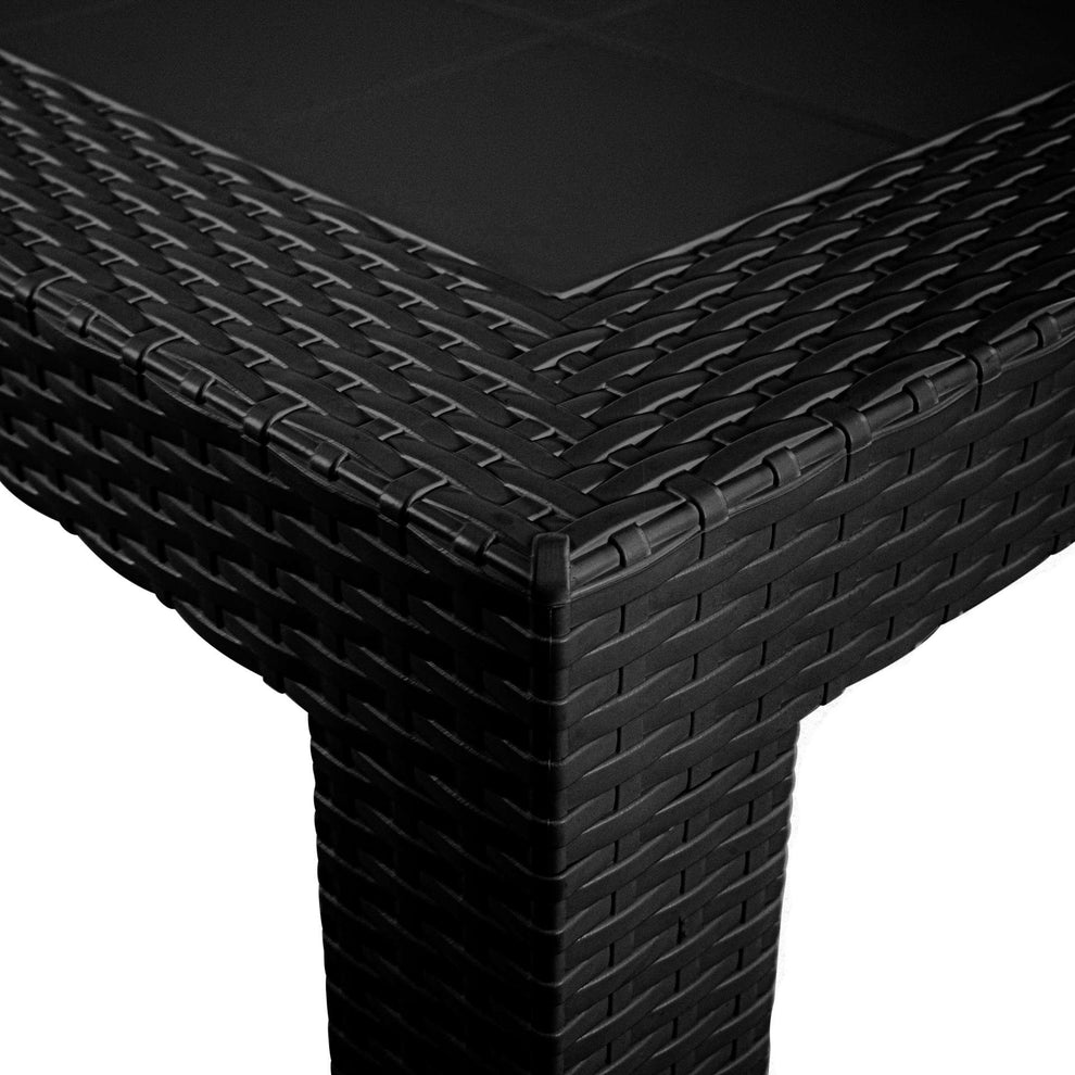 LeisureMod Mace Weave Design Outdoor Dining Table - MT55BL | Dining Tables | Modishstore - 7
