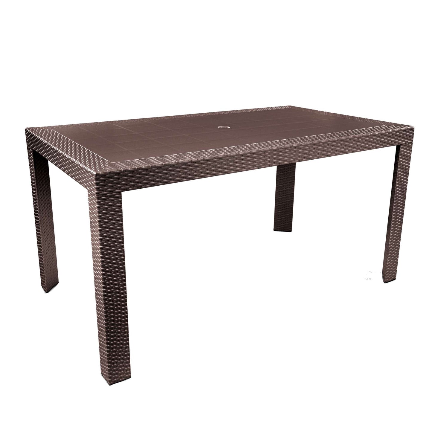 LeisureMod Mace Weave Design Outdoor Dining Table - MT55BL | Dining Tables | Modishstore - 12