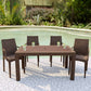 LeisureMod Mace Weave Design Outdoor Dining Table - MT55BL | Dining Tables | Modishstore - 8