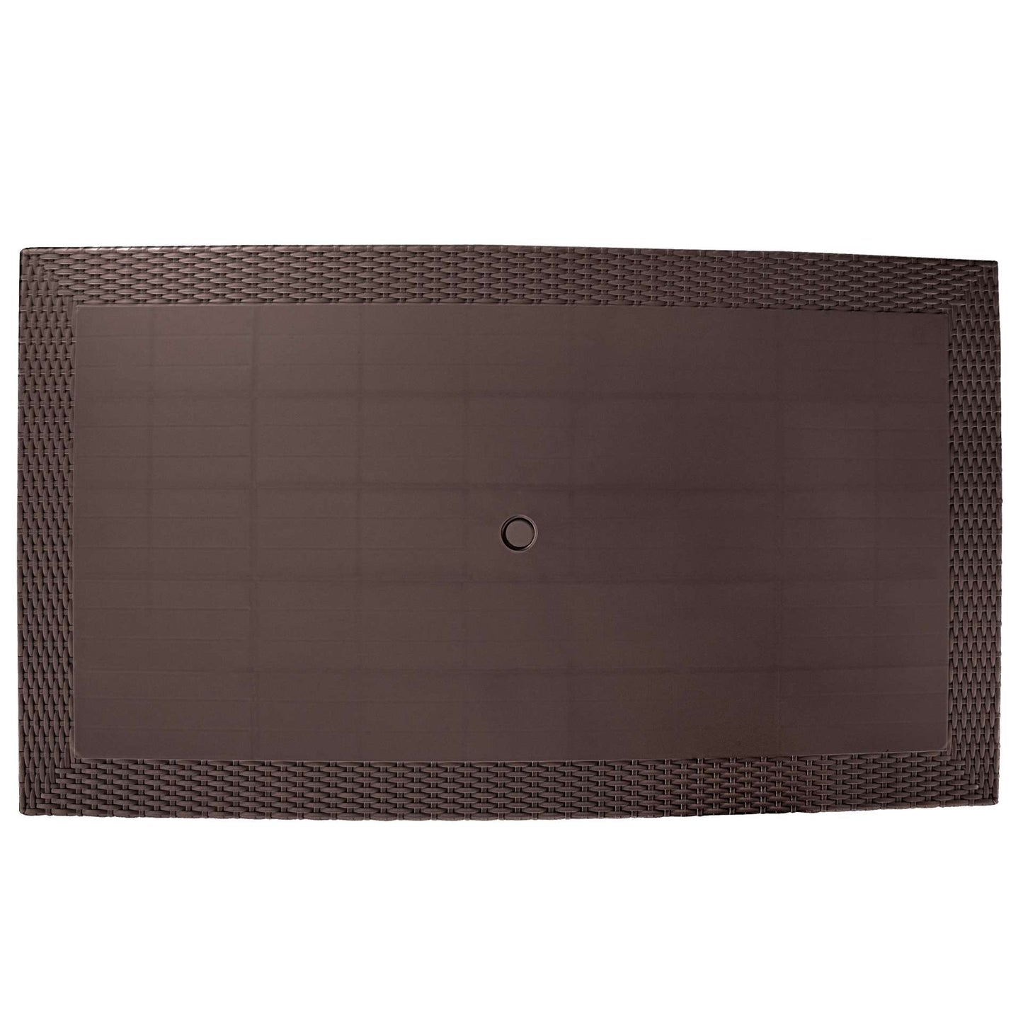 LeisureMod Mace Weave Design Outdoor Dining Table - MT55BL | Dining Tables | Modishstore - 11