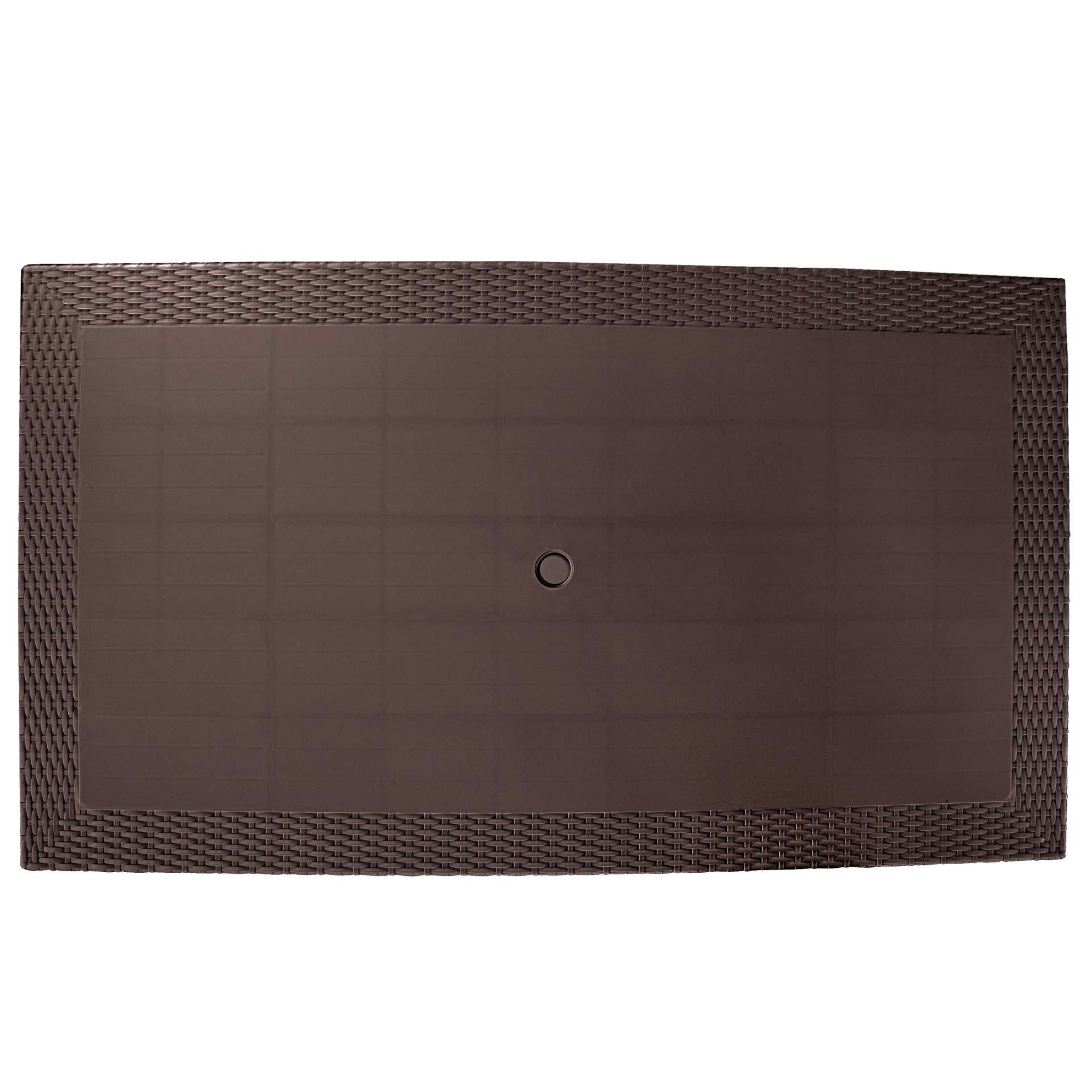 LeisureMod Mace Weave Design Outdoor Dining Table - MT55BL | Dining Tables | Modishstore - 11