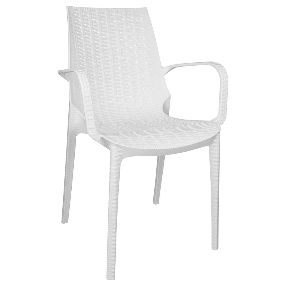 LeisureMod Kent Mid-Century 7-Piece Rectangular Outdoor Dining Set with 4 Side Chairs and 2 Armchairs | Outdoor Dining Sets | Modishstore - 33